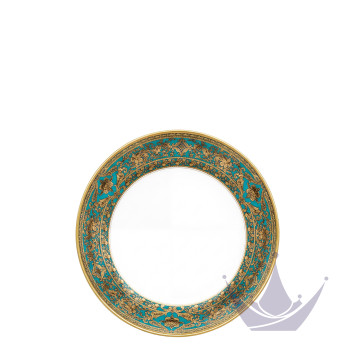Тарелка суповая 19см коллекции Matignon Bleu Piscine Or бренда Haviland