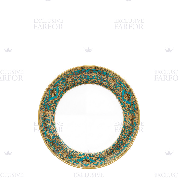 Тарелка суповая 19см коллекции Matignon Bleu Piscine Or бренда Haviland