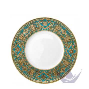 Тарелка тортовая 31,5см коллекции Matignon Bleu Piscine Or бренда Haviland