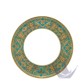 Тарелка подстановочная 31,5см коллекции Matignon Bleu Piscine Or бренда Haviland