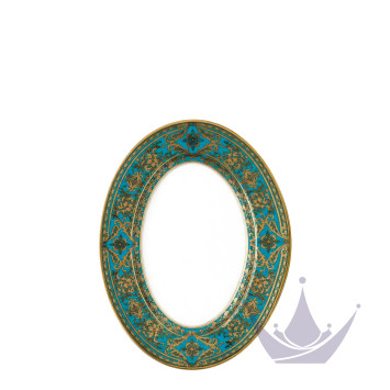 Блюдо для гарнира 23х16,5см коллекции Matignon Bleu Piscine Or бренда Haviland