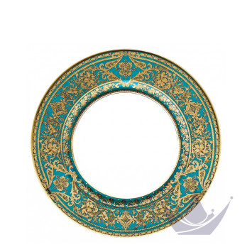 Тарелка сервировочная 31см коллекции Matignon Bleu Piscine Or бренда Haviland