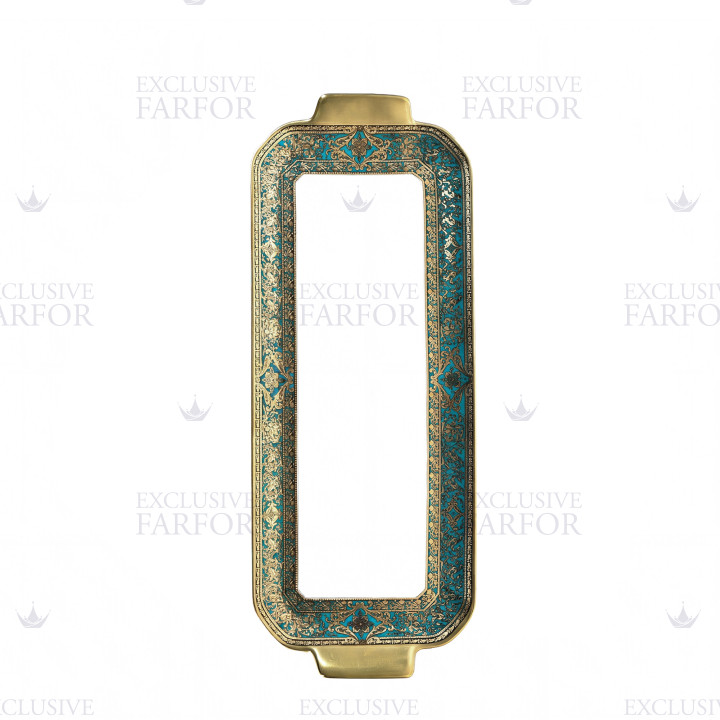 Блюдо для пирога 39х15,5см коллекции Matignon Bleu Piscine Or бренда Haviland