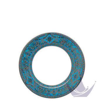 Тарелка суповая 23,5см коллекции Matignon Bleu Piscine Platin бренда Haviland