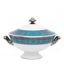 Супница 2л коллекции Matignon Bleu Piscine Platin бренда Haviland