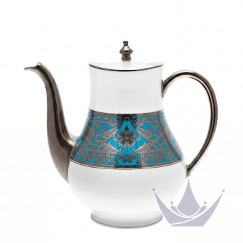 Кофейник 1,2л коллекции Matignon Bleu Piscine Platin бренда Haviland