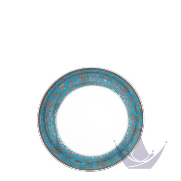 Тарелка суповая 19см коллекции Matignon Bleu Piscine Platin бренда Haviland