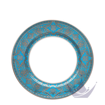Тарелка подстановочная 31,5см коллекции Matignon Bleu Piscine Platin бренда Haviland