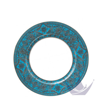 Тарелка глубокая 31,5см коллекции Matignon Bleu Piscine Platin бренда Haviland