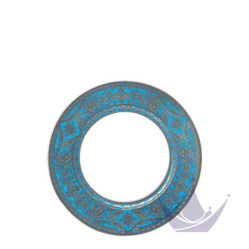 Тарелка закусочная 22см коллекции Matignon Bleu Piscine Platin бренда Haviland