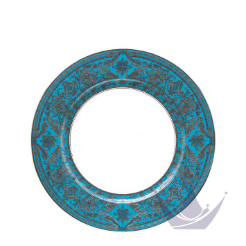 Тарелка сервировочная 31см коллекции Matignon Bleu Piscine Platin бренда Haviland