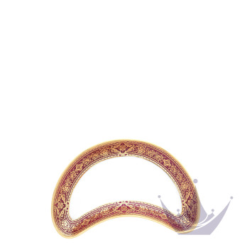 Тарелка закусочная полумесяц 20см коллекции Matignon Cerise Or бренда Haviland