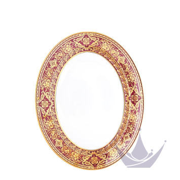 Блюдо овальное 34,5см коллекции Matignon Cerise Or бренда Haviland