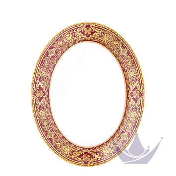 Блюдо овальное 40см коллекции Matignon Cerise Or бренда Haviland