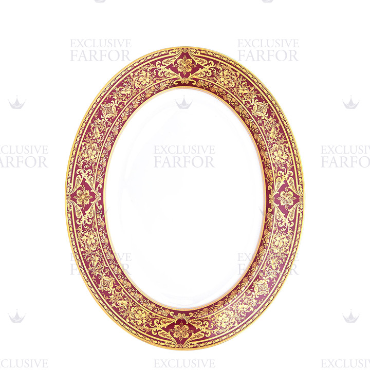 Блюдо овальное 40см коллекции Matignon Cerise Or бренда Haviland