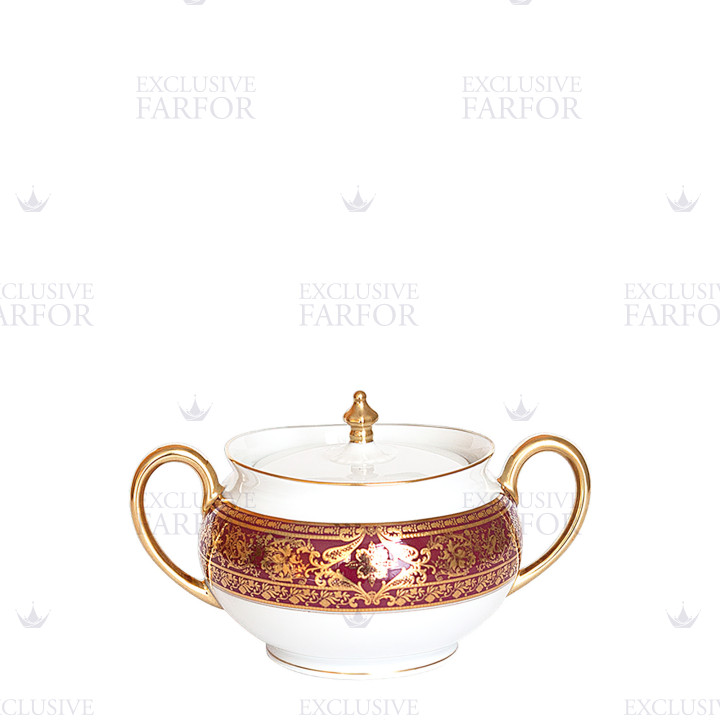 Сахарница 0,28л коллекции Matignon Cerise Or бренда Haviland