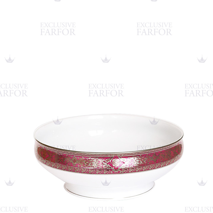 Салатник 27,5см коллекции Matignon Cerise Platin бренда Haviland