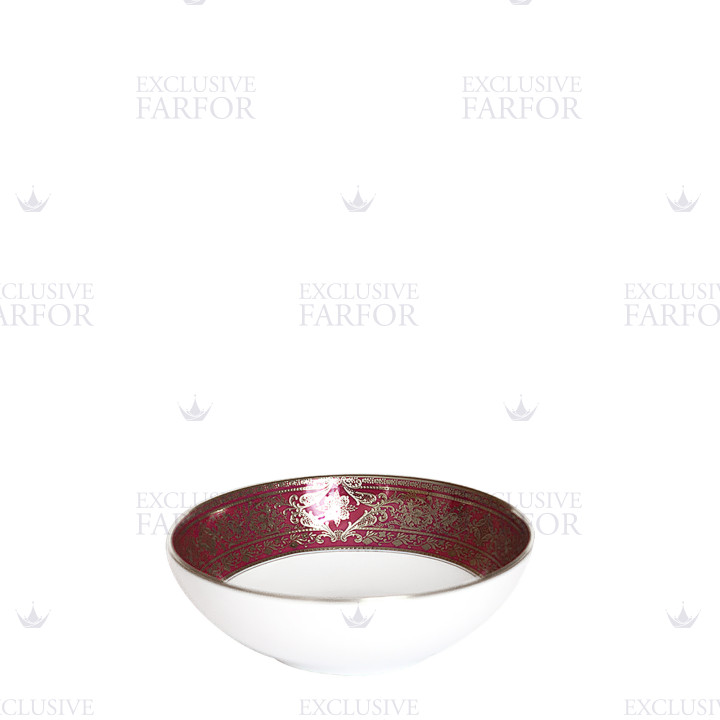Чаша для мюсли 14см коллекции Matignon Cerise Platin бренда Haviland