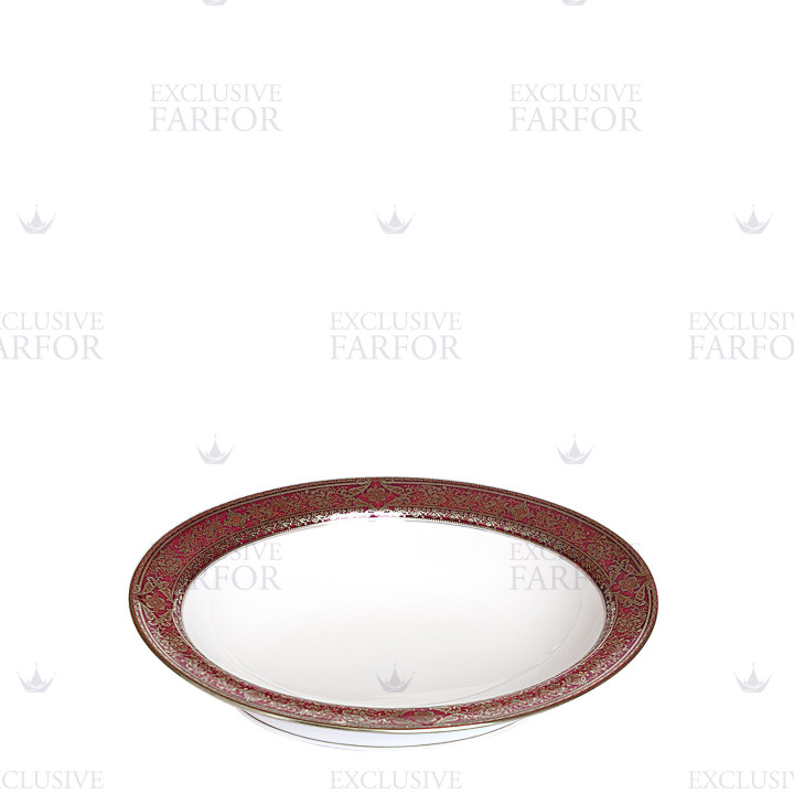 Чаша для овощей 23,5см коллекции Matignon Cerise Platin бренда Haviland