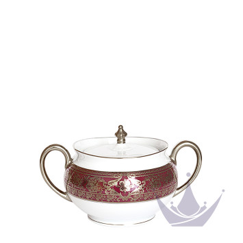 Сахарница 0,28л коллекции Matignon Cerise Platin бренда Haviland