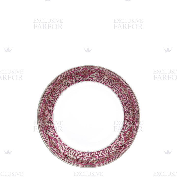 Тарелка суповая 19см коллекции Matignon Cerise Platin бренда Haviland
