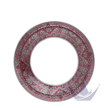 Тарелка тортовая 31,5см коллекции Matignon Cerise Platin бренда Haviland