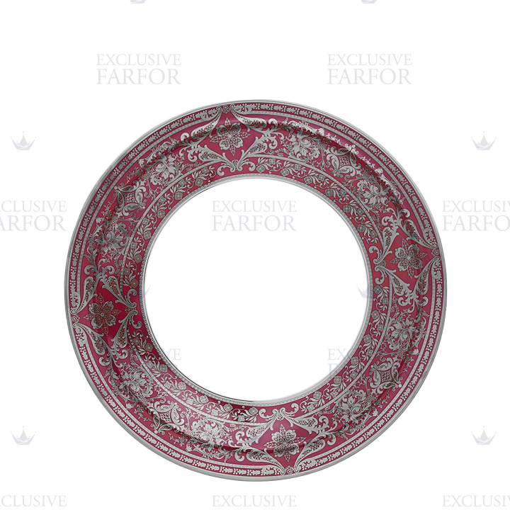 Тарелка тортовая 31,5см коллекции Matignon Cerise Platin бренда Haviland