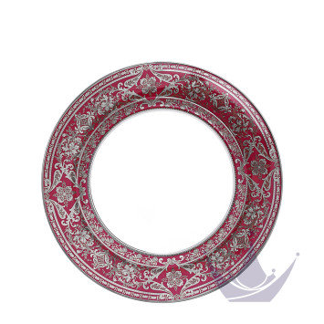 Тарелка подстановочная 31,5см коллекции Matignon Cerise Platin бренда Haviland