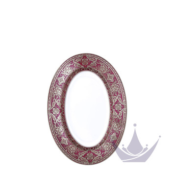 Блюдо для гарнира 23х16,5см коллекции Matignon Cerise Platin бренда Haviland