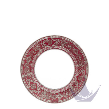 Тарелка закусочная 22см коллекции Matignon Cerise Platin бренда Haviland