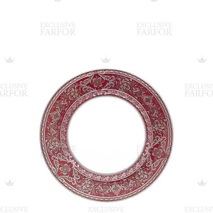 Тарелка закусочная 22см коллекции Matignon Cerise Platin бренда Haviland