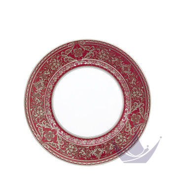 Тарелка главная 28см коллекции Matignon Cerise Platin бренда Haviland