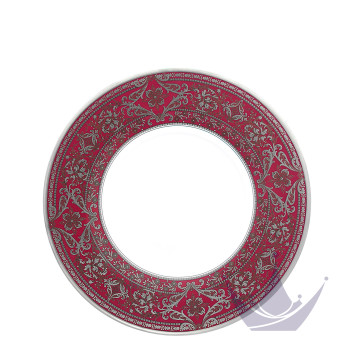 Тарелка сервировочная 31см коллекции Matignon Cerise Platin бренда Haviland