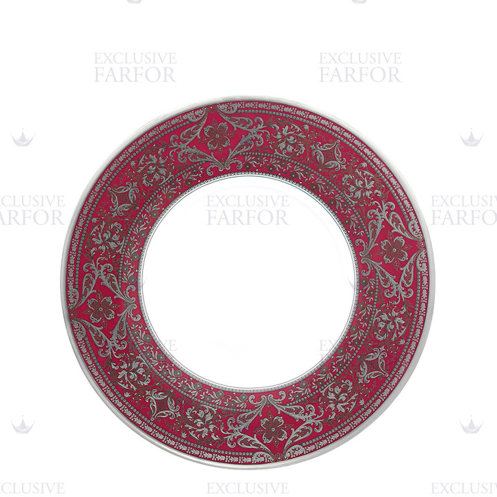Тарелка сервировочная 31см коллекции Matignon Cerise Platin бренда Haviland