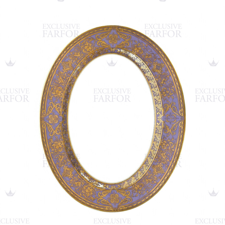 Блюдо овальное 40см коллекции Matignon Lavande Or бренда Haviland