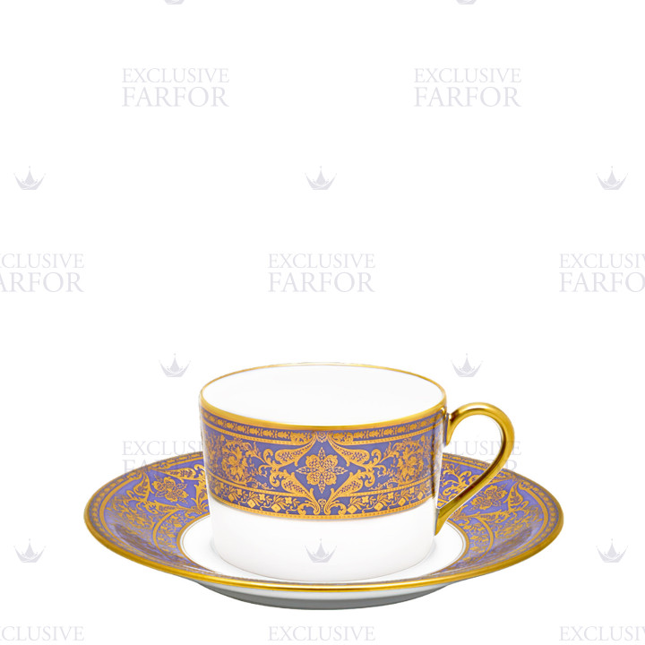 Чашка чайная с блюдцем 0,14л коллекции Matignon Lavande Or бренда Haviland