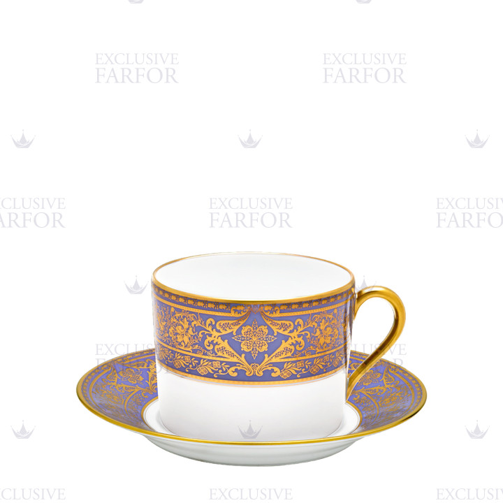 Чашка для завтрака с блюдцем 0,3л коллекции Matignon Lavande Or бренда Haviland