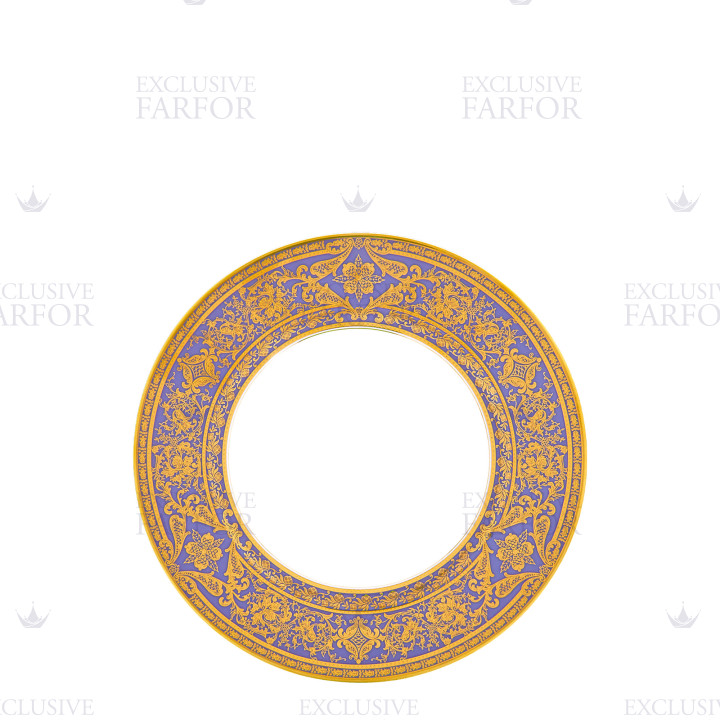 Тарелка закусочная 22см коллекции Matignon Lavande Or бренда Haviland