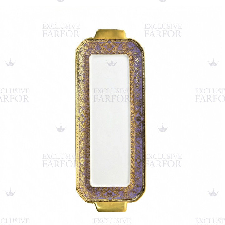 Блюдо для пирога 39х15,5см коллекции Matignon Lavande Or бренда Haviland