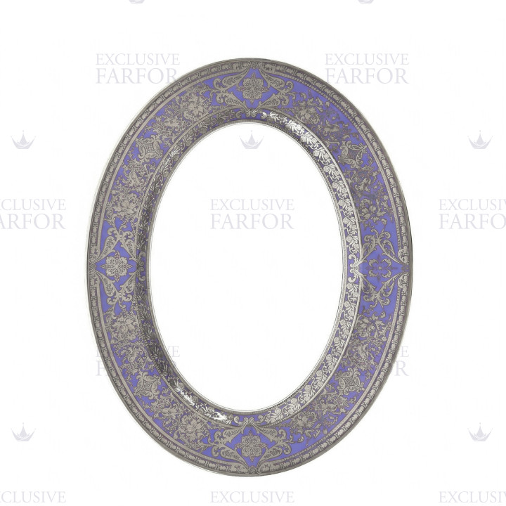 Блюдо овальное 40см коллекции Matignon Lavande Platin бренда Haviland