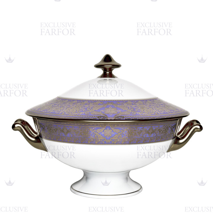 Супница 2л коллекции Matignon Lavande Platin бренда Haviland
