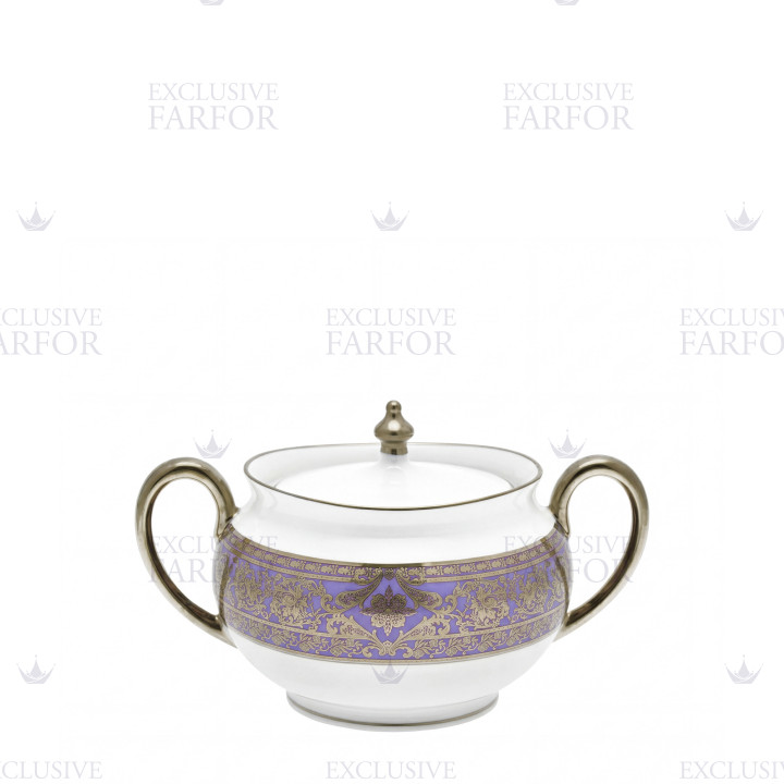 Сахарница 0,28л коллекции Matignon Lavande Platin бренда Haviland