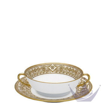 Чаша суповая с блюдцем 16см коллекции Matignon Or бренда Haviland