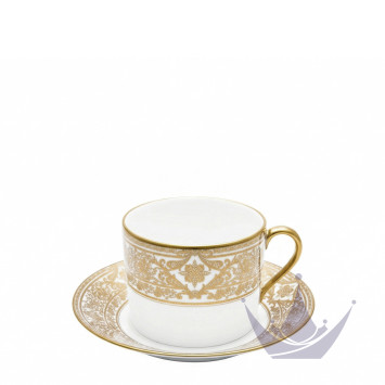 Чашка для завтрака с блюдцем 0,3л коллекции Matignon Or бренда Haviland