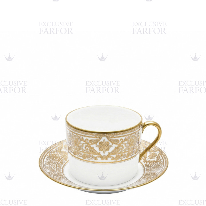 Чашка для завтрака с блюдцем 0,3л коллекции Matignon Or бренда Haviland
