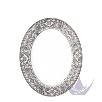 Блюдо овальное 34,5см коллекции Matignon Platin бренда Haviland