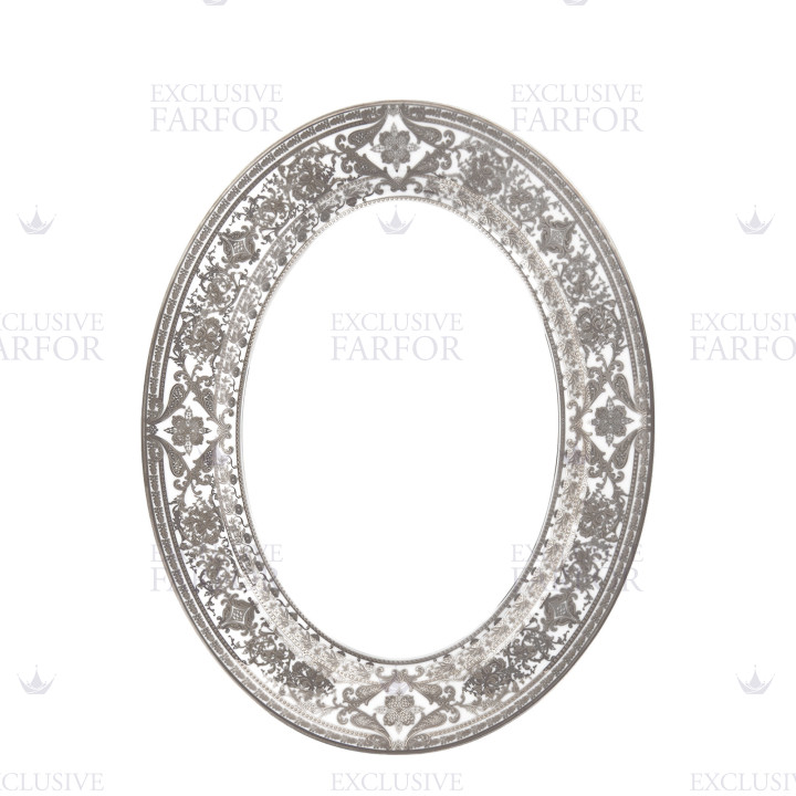 Блюдо овальное 40см коллекции Matignon Platin бренда Haviland