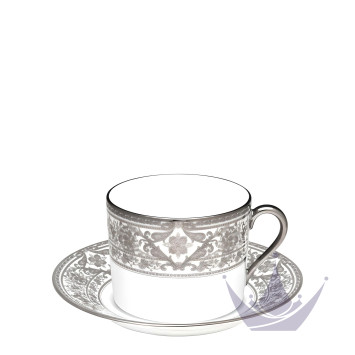 Чашка чайная с блюдцем 0,14л коллекции Matignon Platin бренда Haviland