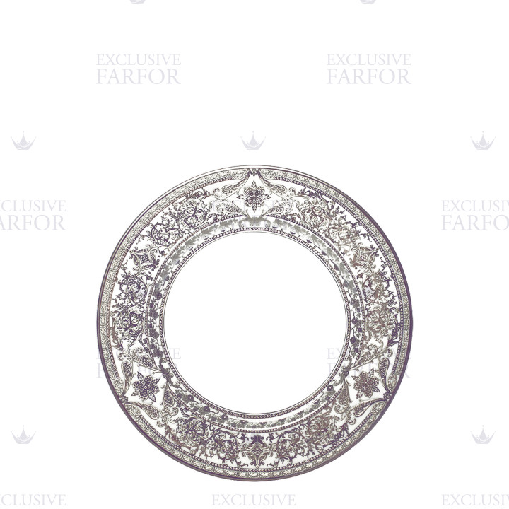Тарелка закусочная 22см коллекции Matignon Platin бренда Haviland