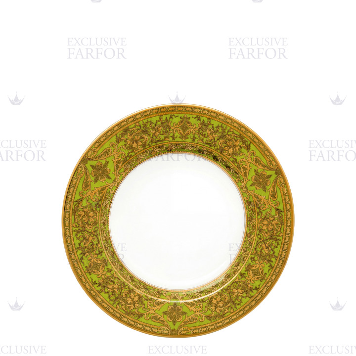 Тарелка суповая 23,5см коллекции Matignon Vert Pomme Or бренда Haviland